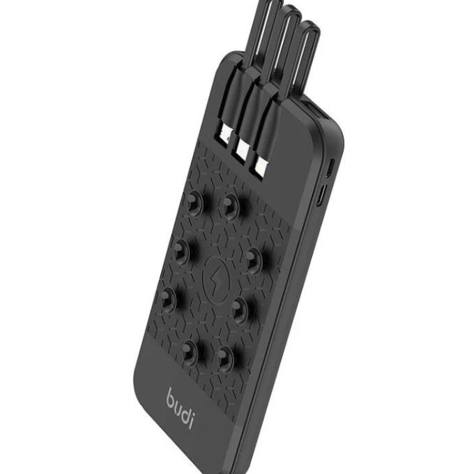 Stick Pad Powerbank with Built in Cables
